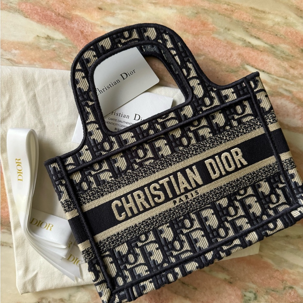 DIOR! 🖤 Oblique Mini Book Tote *Blue